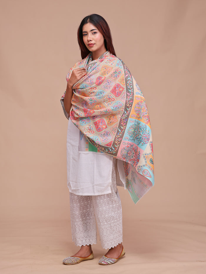 Women's Printed Wool Shawl