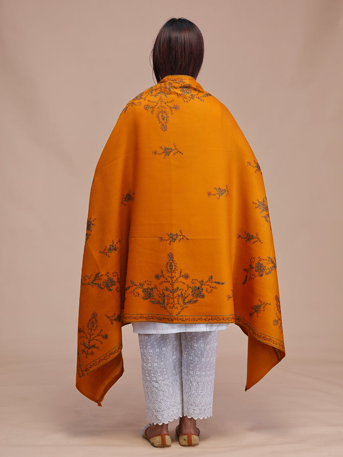 Women's Hand Embroidered Pure Wool Shawl