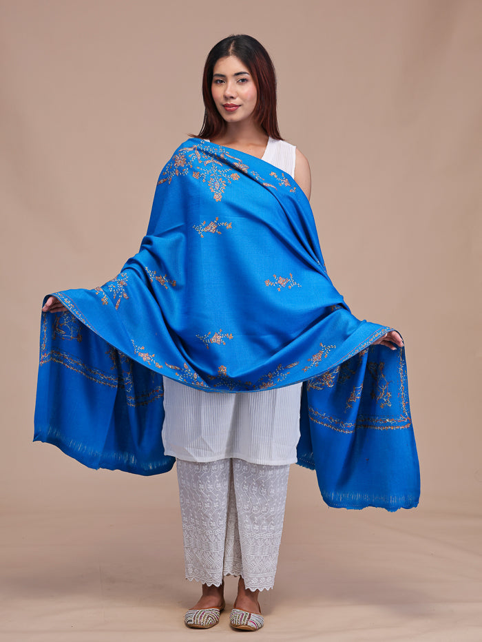 Women's Hand Embroidered Pure Wool Shawl