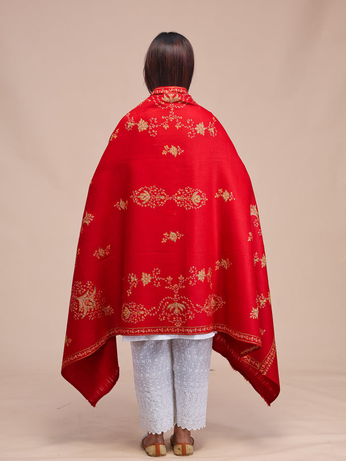 Women's Hand Embroidered Pure Wool Shawl