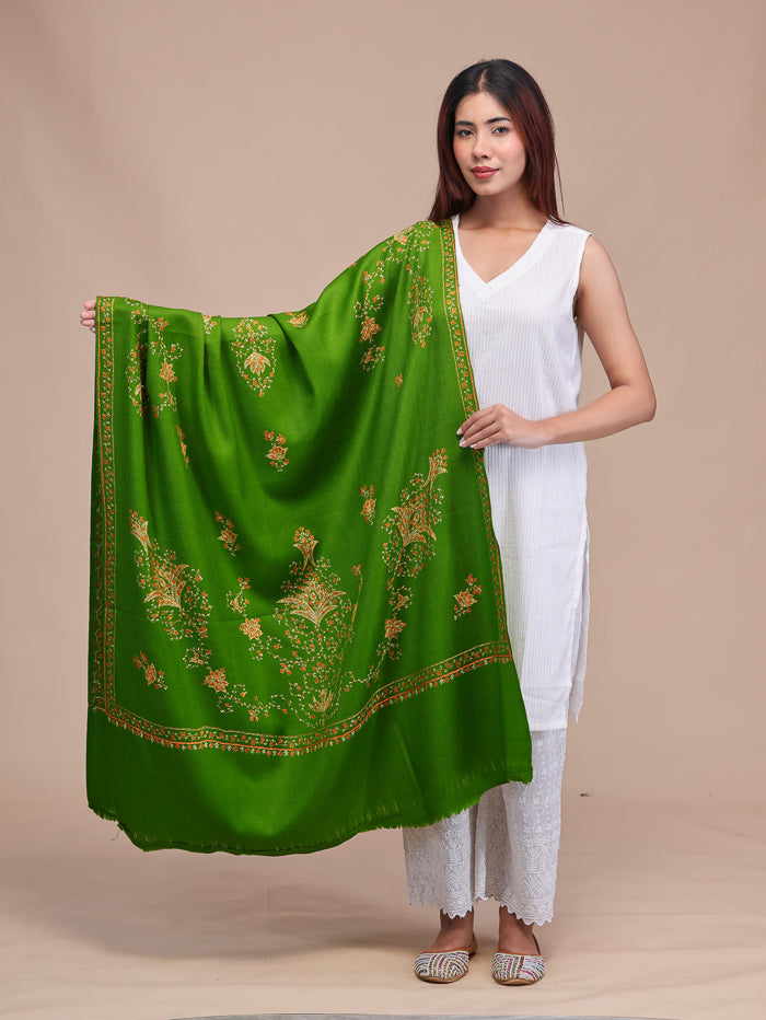 Women's Hand Embroidered Pure Wool Shawl
