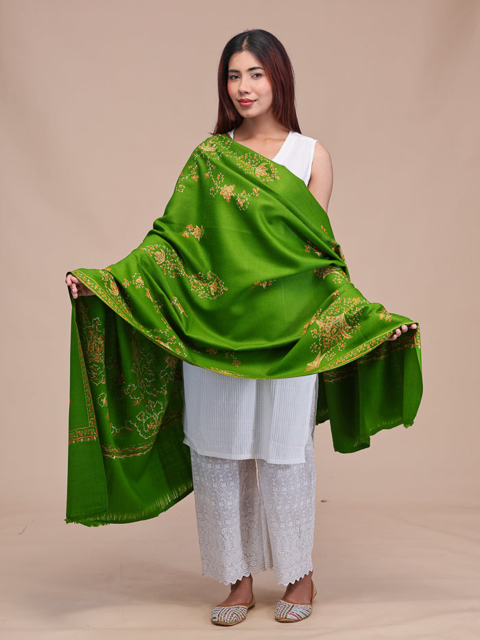 Women's Hand Embroidered Pure Wool Shawl