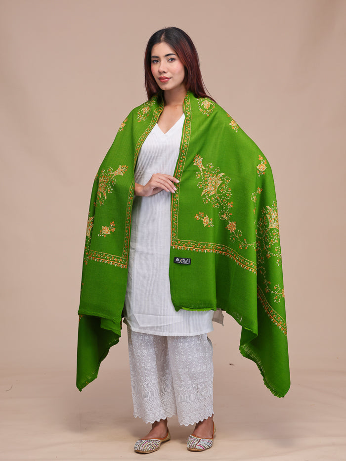 Women's Hand Embroidered Pure Wool Shawl