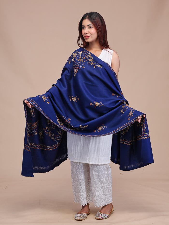 Women's Hand Embroidered Pure Wool Shawl