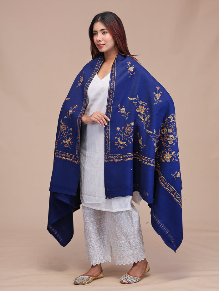Women's Hand Embroidered Pure Wool Shawl