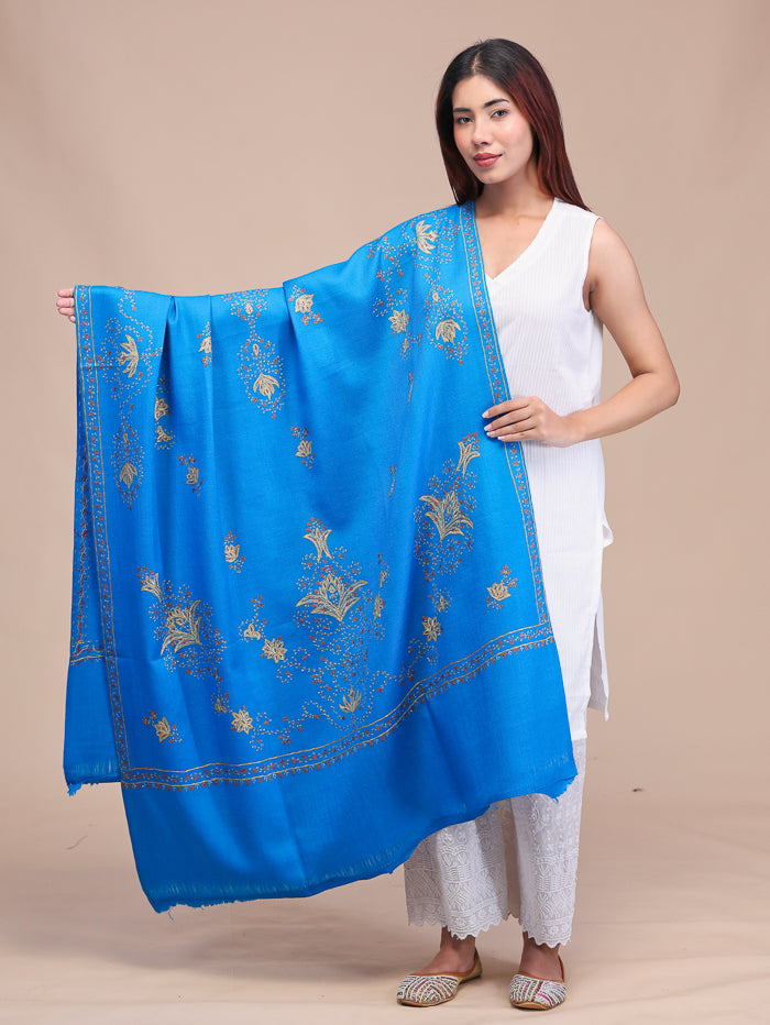 Women's Hand Embroidered Pure Wool Shawl