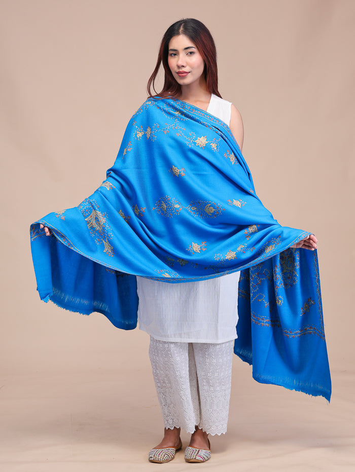 Women's Hand Embroidered Pure Wool Shawl