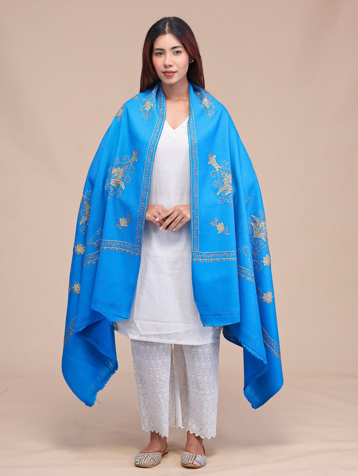 Women's Hand Embroidered Pure Wool Shawl