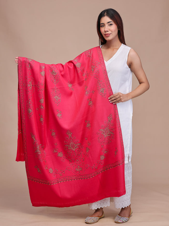 Women's Hand Embroidered Pure Wool Shawl