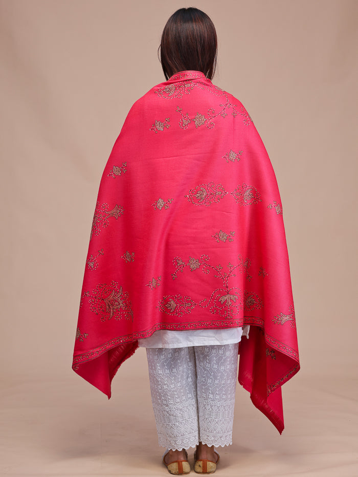 Women's Hand Embroidered Pure Wool Shawl