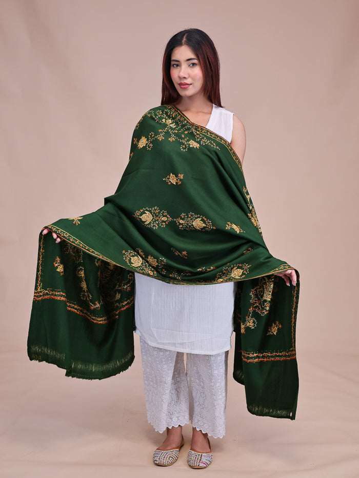 Women's Hand Embroidered Pure Wool Shawl