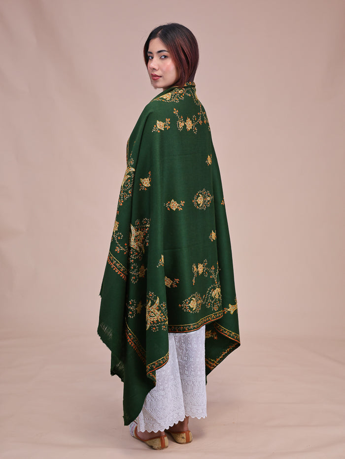 Women's Hand Embroidered Pure Wool Shawl