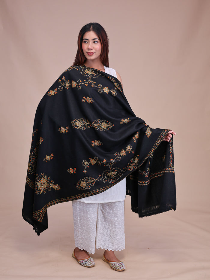 Women's Hand Embroidered Pure Wool Shawl