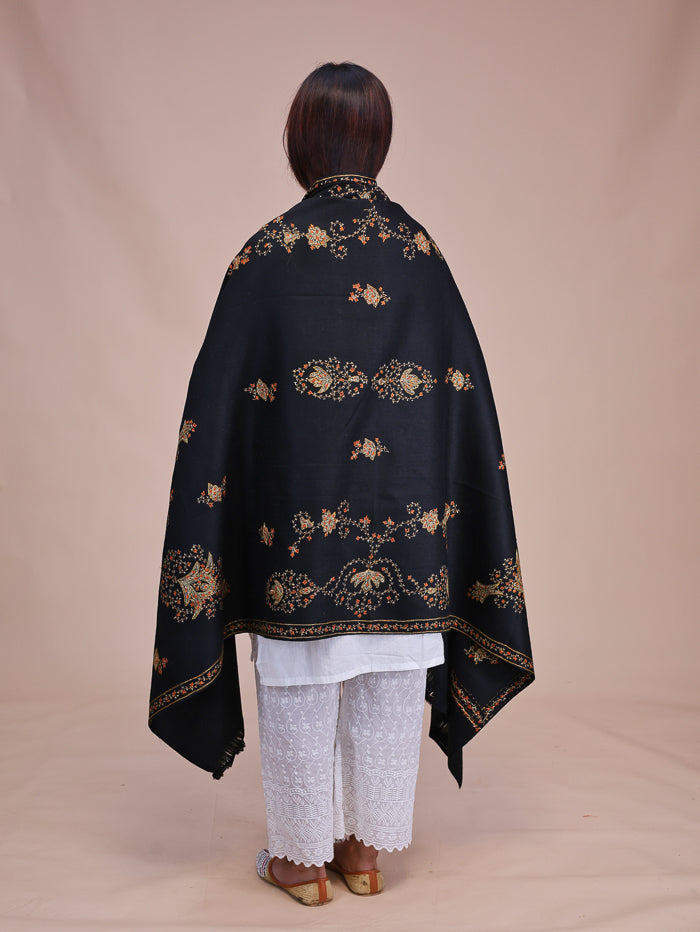 Women's Hand Embroidered Pure Wool Shawl