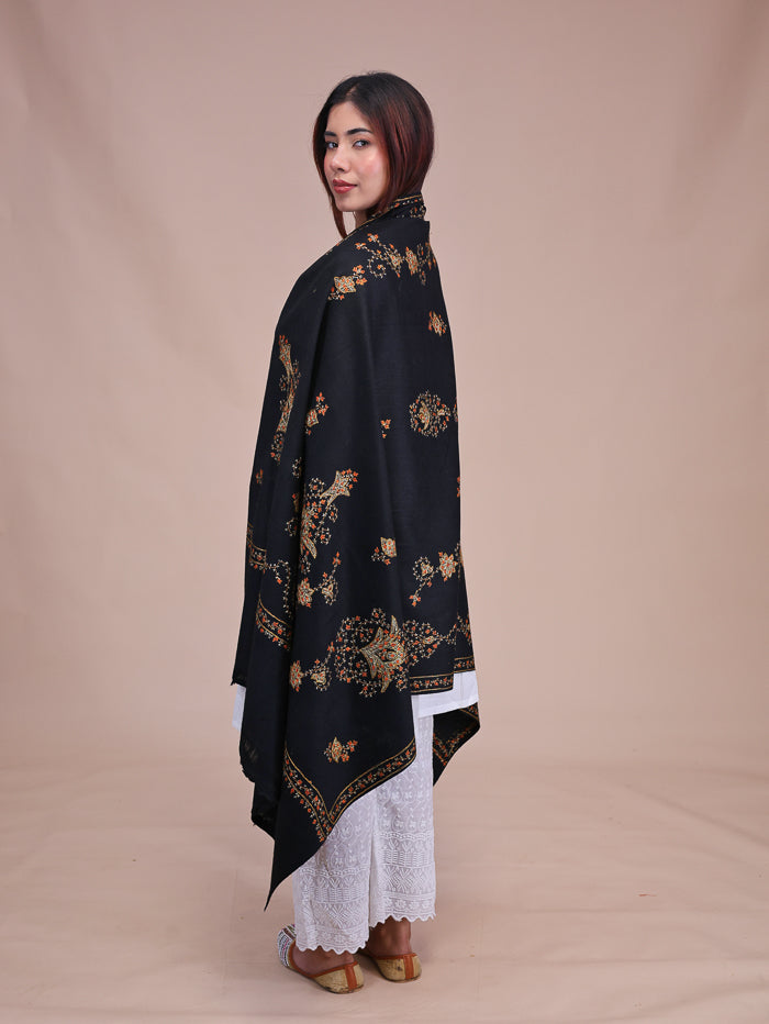 Women's Hand Embroidered Pure Wool Shawl