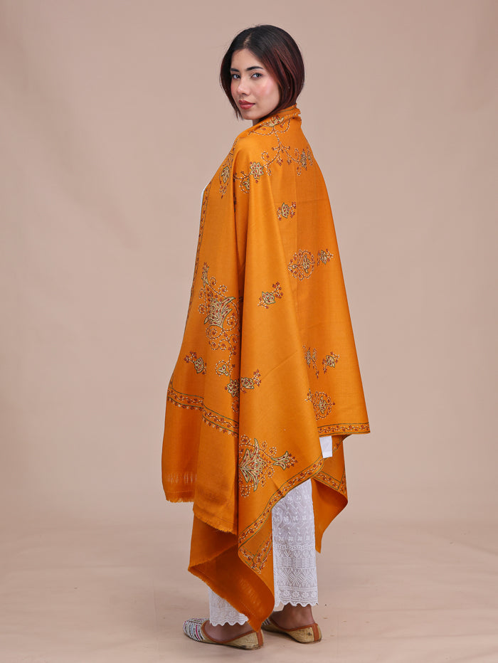 Women's Hand Embroidered Pure Wool Shawl