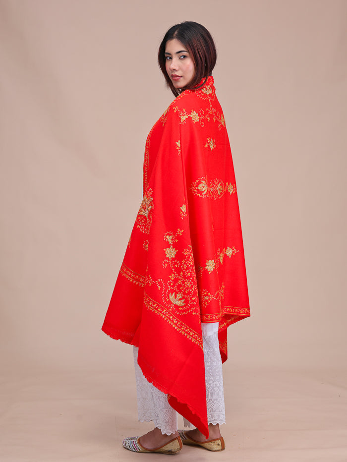 Women's Hand Embroidered Pure Wool Shawl