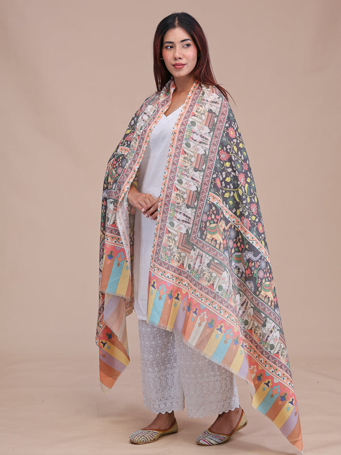 Women's Printed Wool Shawl