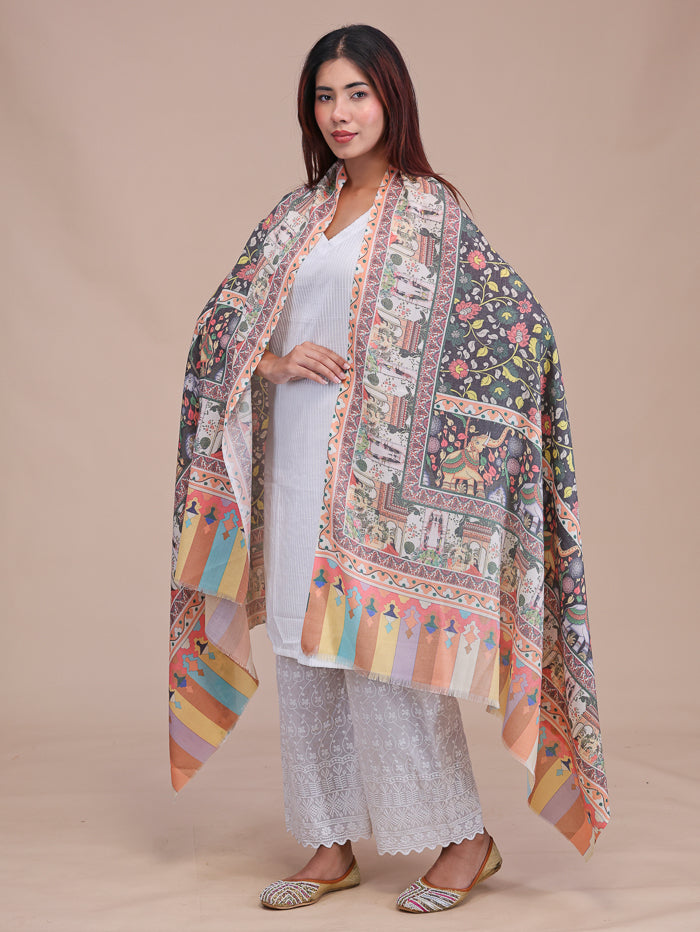 Women's Printed Wool Shawl