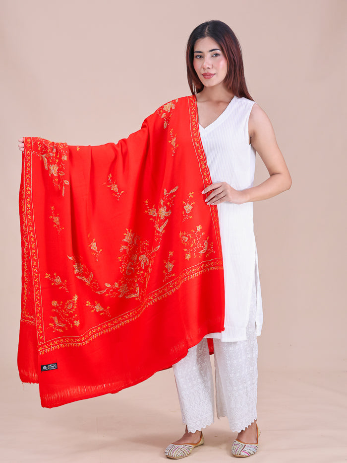 Women's Hand Embroidered Pure Wool Shawl
