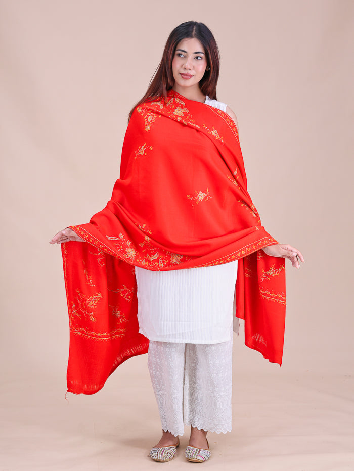 Women's Hand Embroidered Pure Wool Shawl