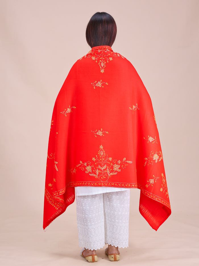 Women's Hand Embroidered Pure Wool Shawl