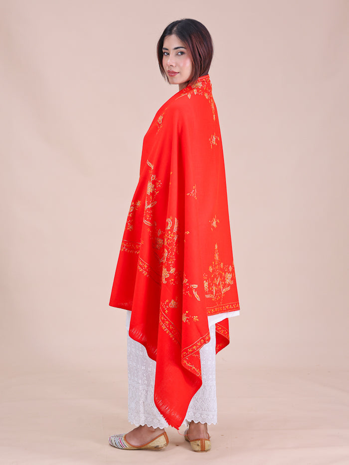 Women's Hand Embroidered Pure Wool Shawl