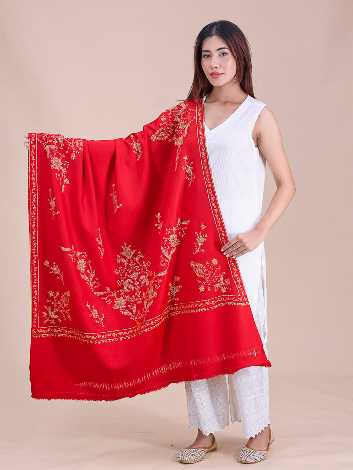 Women's Hand Embroidered Pure Wool Shawl