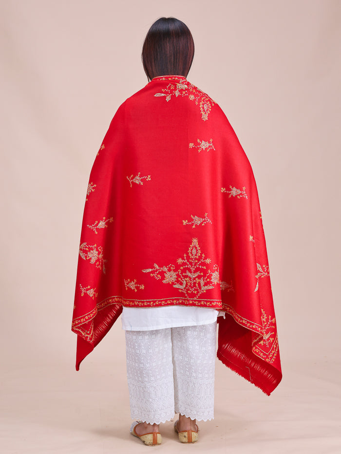 Women's Hand Embroidered Pure Wool Shawl