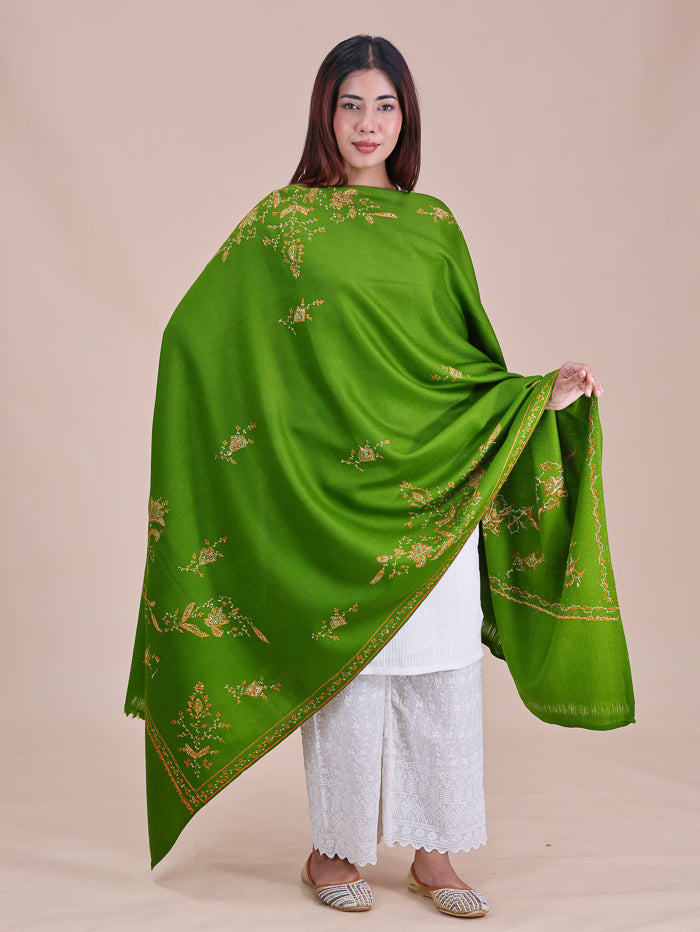 Women's Hand Embroidered Pure Wool Shawl