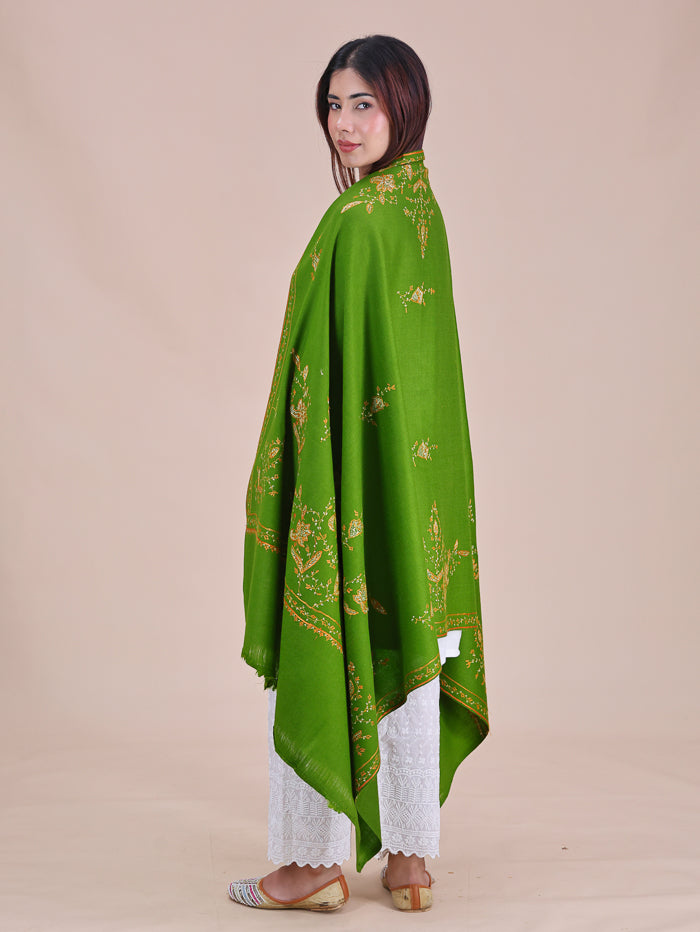 Women's Hand Embroidered Pure Wool Shawl