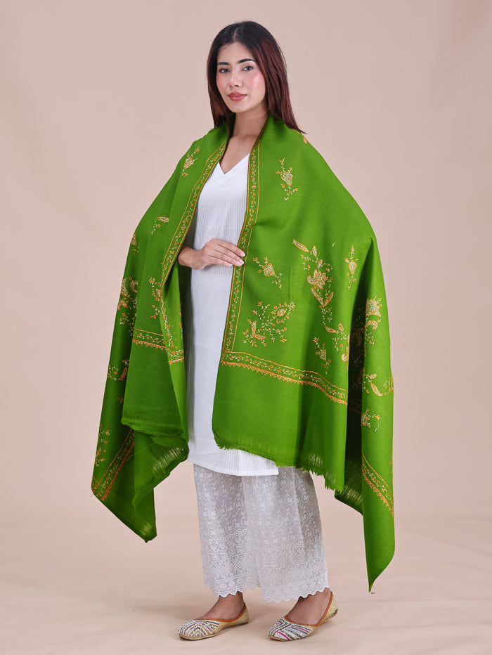 Women's Hand Embroidered Pure Wool Shawl