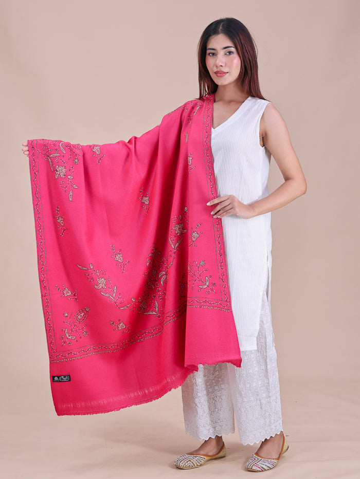 Women's Hand Embroidered Pure Wool Shawl