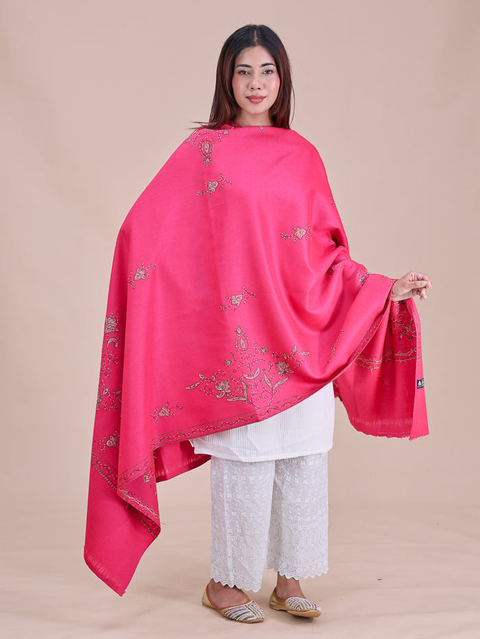 Women's Hand Embroidered Pure Wool Shawl