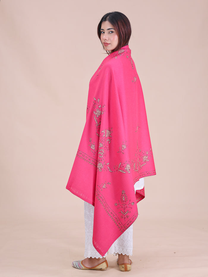 Women's Hand Embroidered Pure Wool Shawl