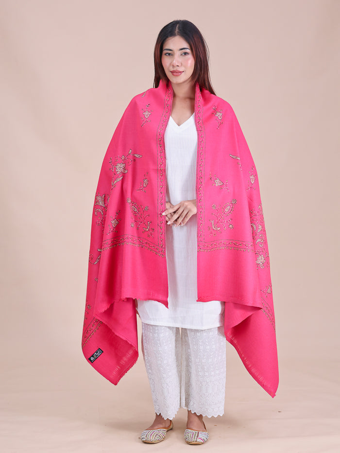 Women's Hand Embroidered Pure Wool Shawl