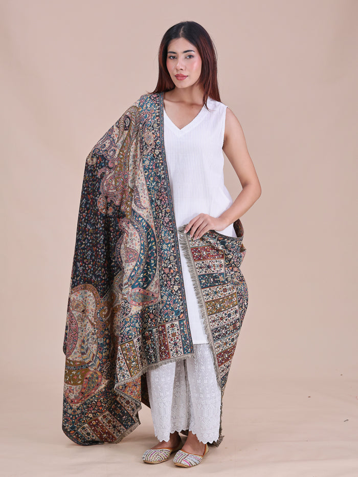 Women's Jamawar Wool Shawl