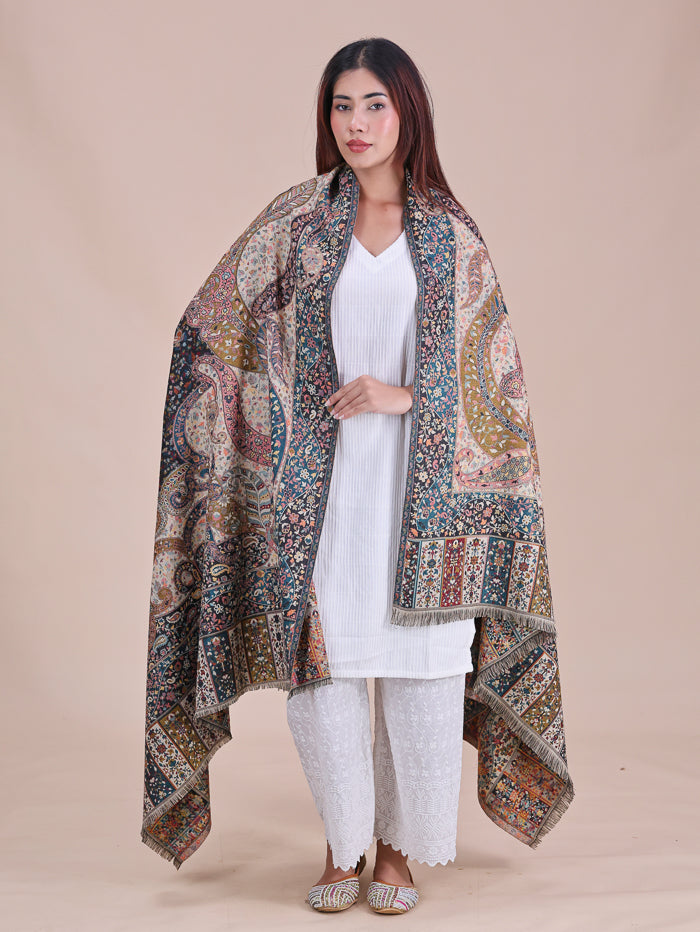 Women's Jamawar Wool Shawl