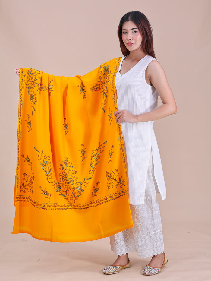Women's Hand Embroidered Pure Wool Shawl