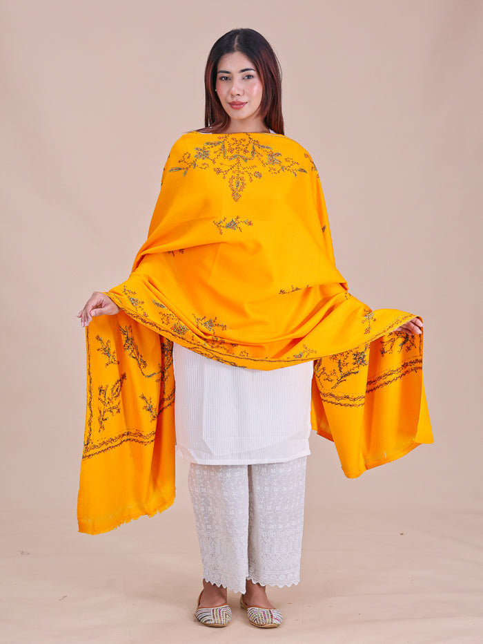 Women's Hand Embroidered Pure Wool Shawl