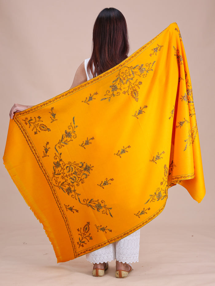 Women's Hand Embroidered Pure Wool Shawl