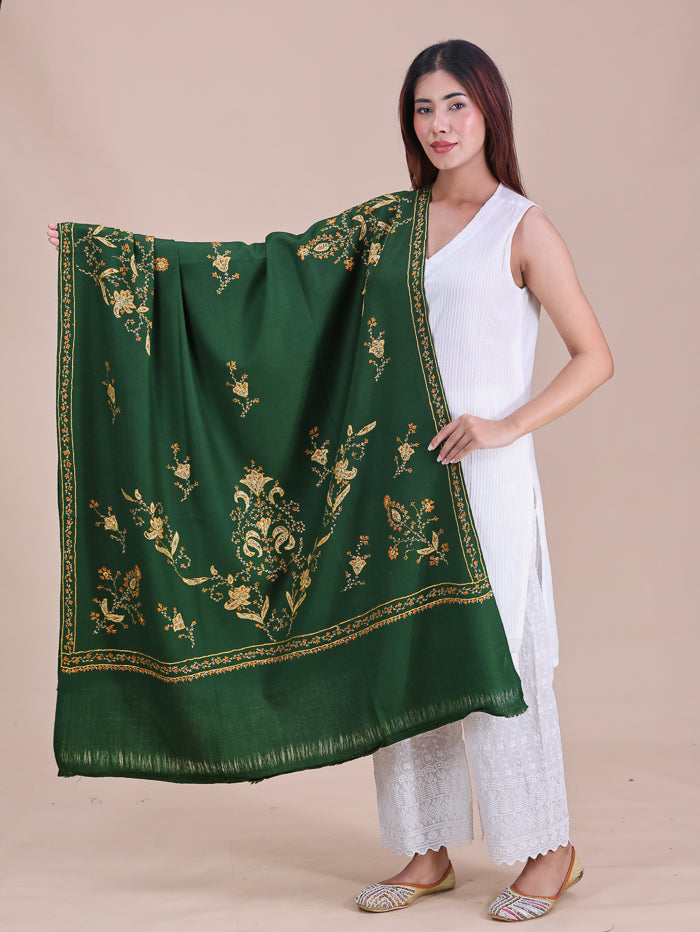 Women's Hand Embroidered Pure Wool Shawl