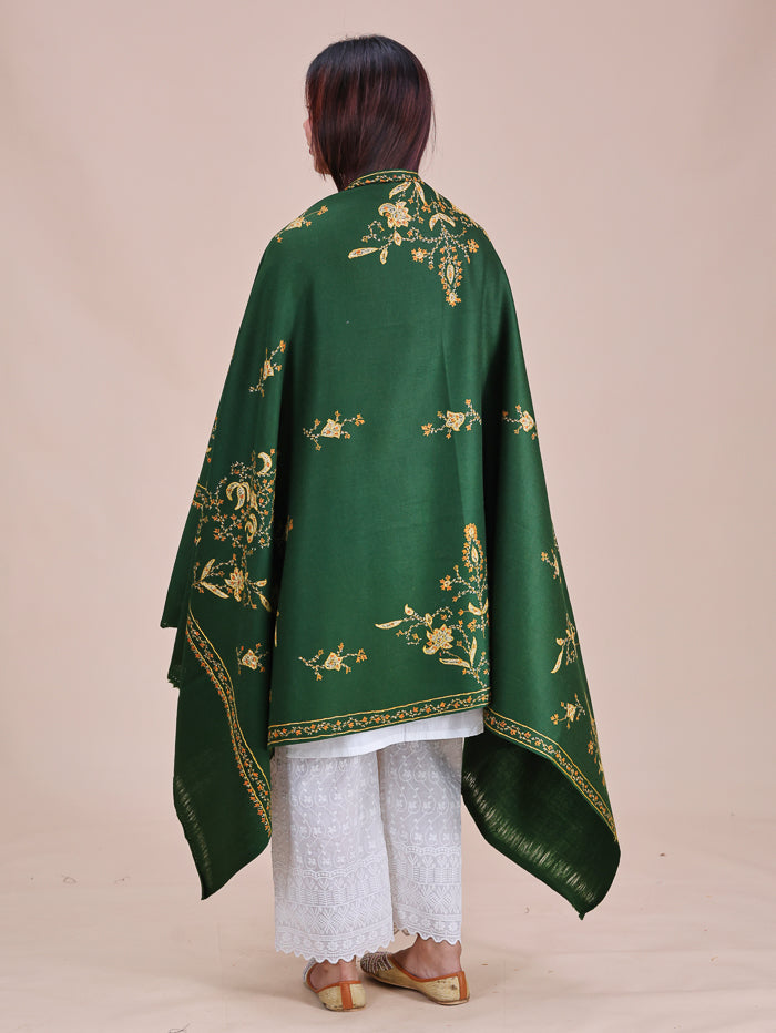 Women's Hand Embroidered Pure Wool Shawl