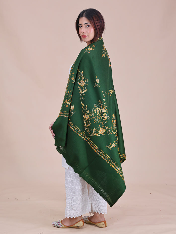 Women's Hand Embroidered Pure Wool Shawl