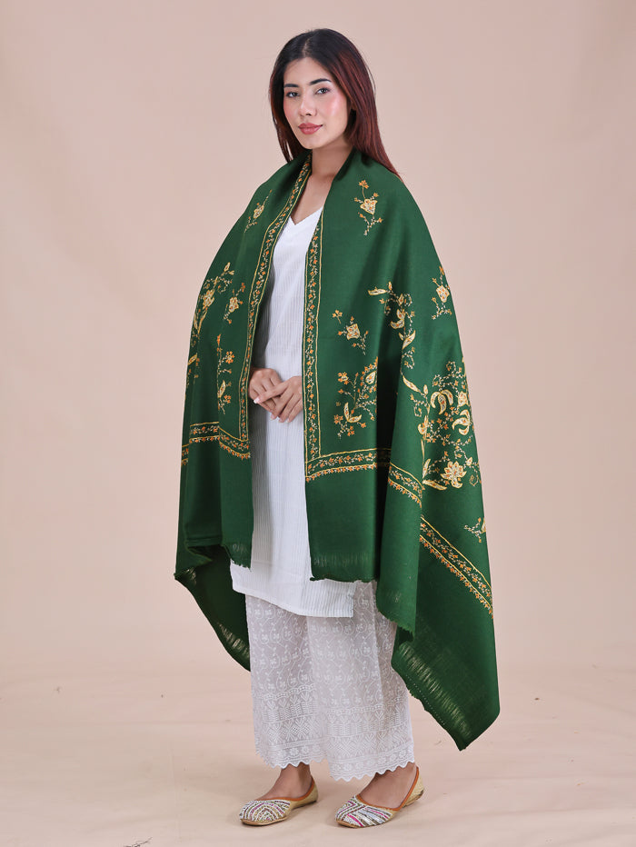 Women's Hand Embroidered Pure Wool Shawl