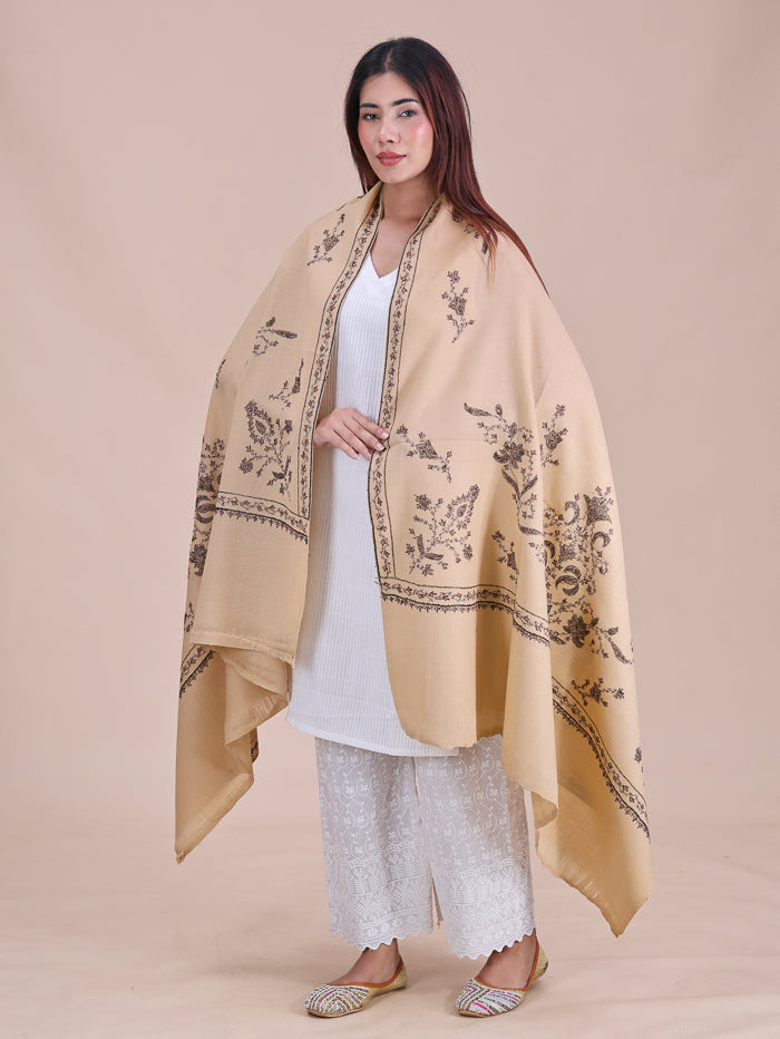 Women's Hand Embroidered Pure Wool Shawl
