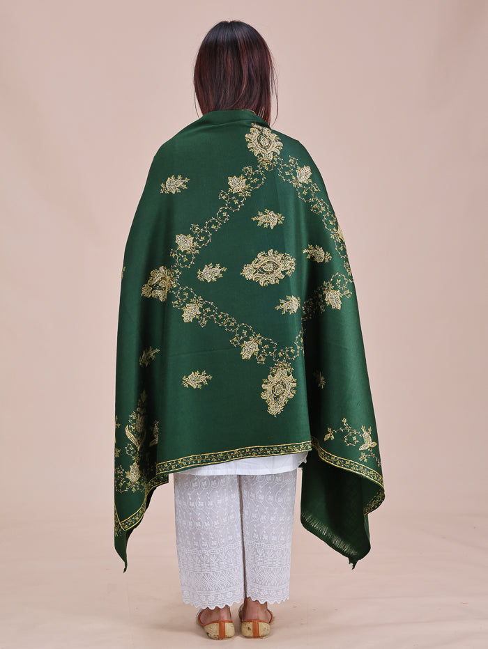 Women's Hand Embroidered Pure Wool Shawl