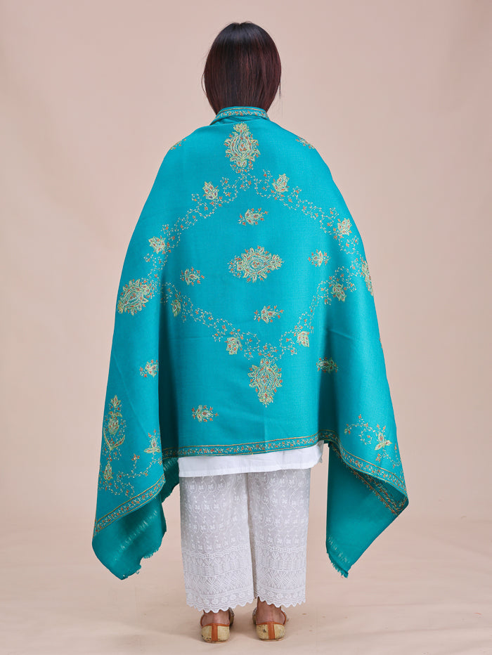 Women's Hand Embroidered Pure Wool Shawl
