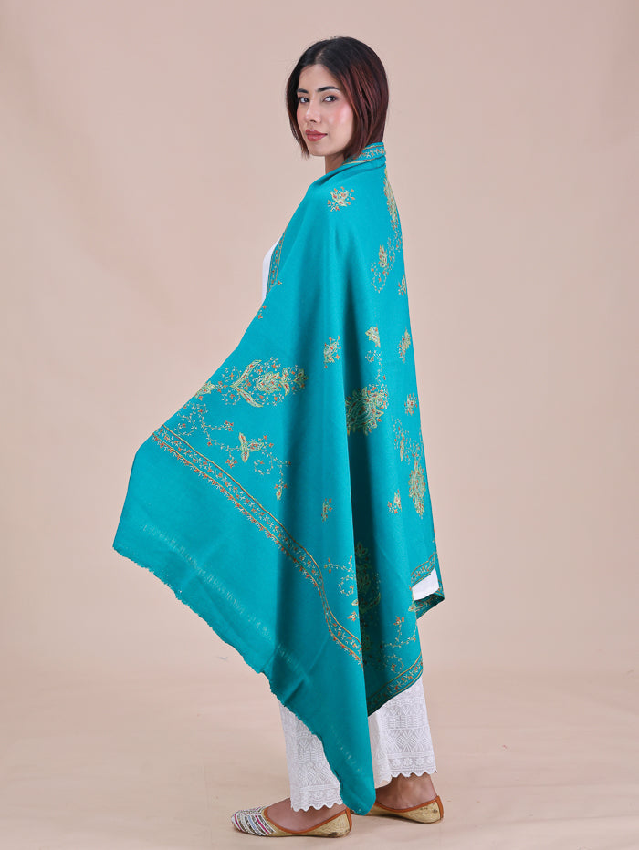Women's Hand Embroidered Pure Wool Shawl