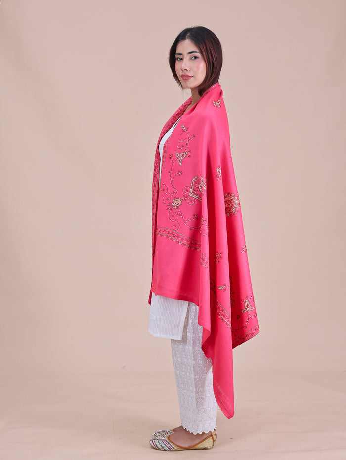 Women's Hand Embroidered Pure Wool Shawl